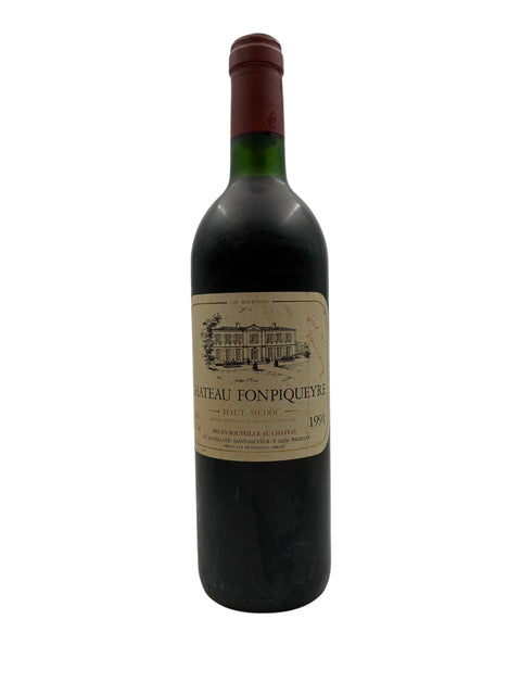 Flaske af Chateau Fonpiqueyre 1991 rødvin fra Haut-Médoc