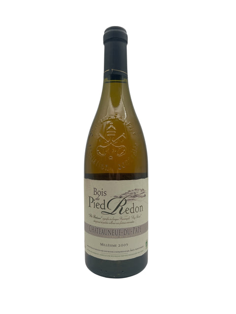 Flaske Chateauneuf-du-Pape hvidvin Bois de Pied Redon 2005