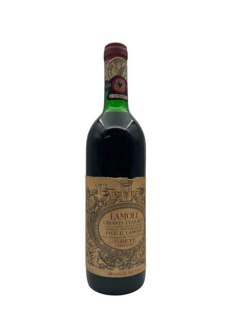 Flaske af Chianti Classico Lamole 1975 rødvin