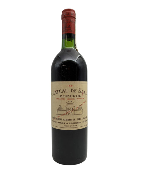 Flaske af Château de Sales Pomerol 1981 rødvin