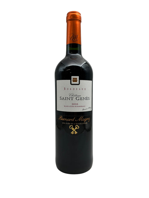 Flaske af Château Saint Genès 2010 rødvin