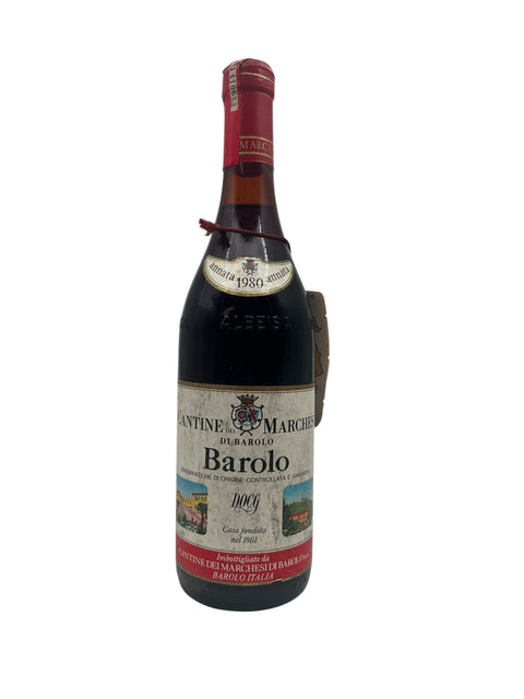 Flaske af Barolo fra Cantine dei Marchesi di Barolo, årgang 1980