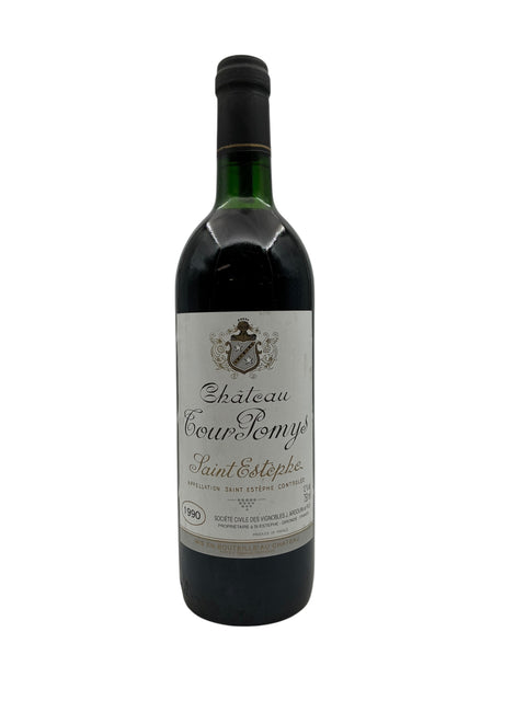 Fles rode wijn Saint-Estèphe Château Courpomy 1990