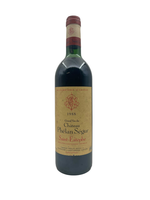 Flaska Château Phélan Ségur Saint-Estèphe 1988 rött vin