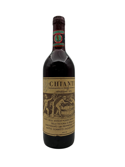 Fles Chianti Miotto Schiavetti rode wijn uit 1978