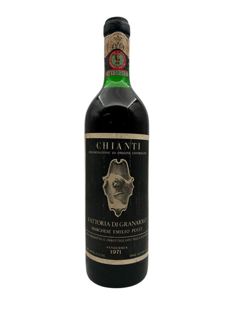 Bottle of Chianti Marchese Emilio Pucci 1971 red wine