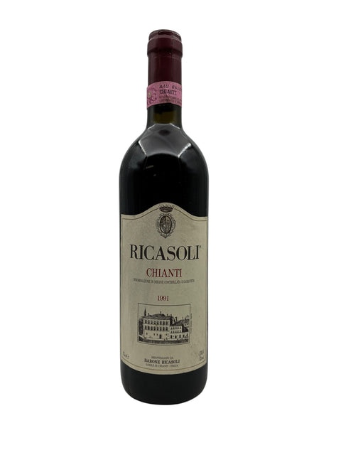 Fles Chianti Ricasoli 1991 rode wijn