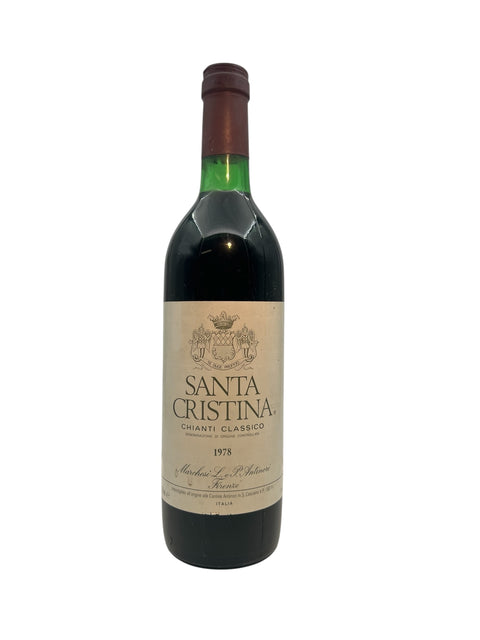 Bottle of Chianti Classico Santa Cristina 1978 red wine