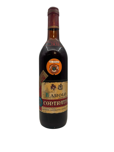 Bottle of Barolo wine from Contratto vintage 1970