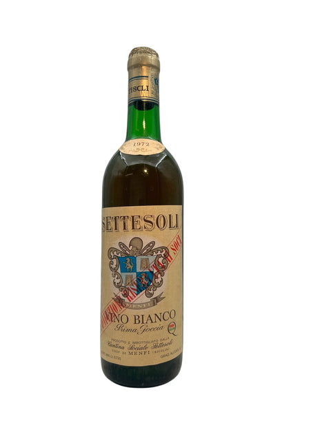 Flaska Vino Bianco Settesoli 1972 vitt vin
