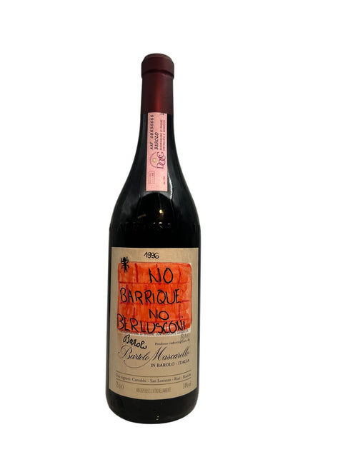 Flaska Barolo Bartolo Mascarello rött vin 1996
