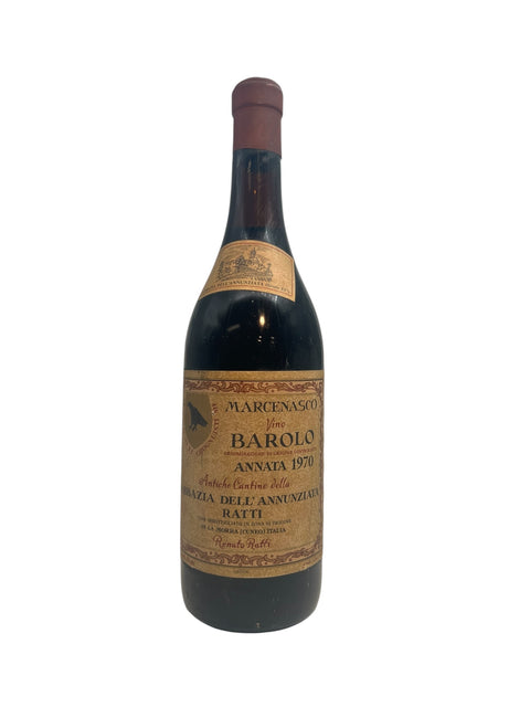 Flaska Marcenasco Barolo från Renato Ratti årgång 1970