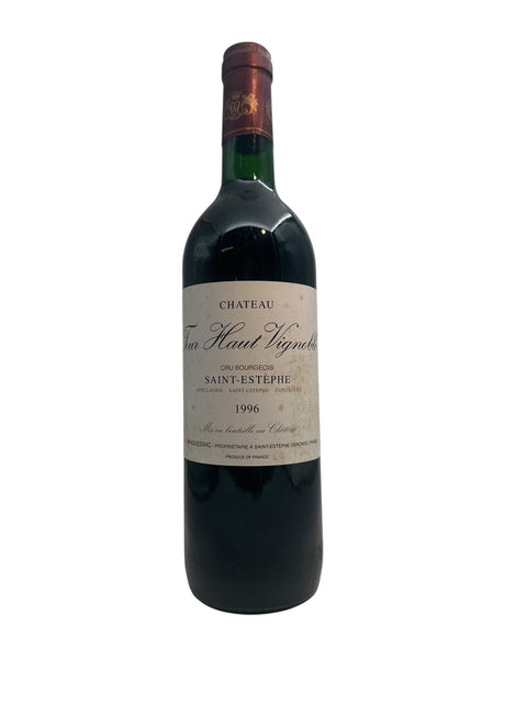Flaska rödvin från Tour Haut Vignoble från 1996