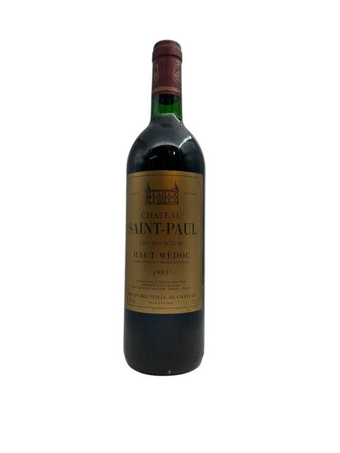 Flaske af Haut-Médoc Château Saint-Paul 1993 rødvin