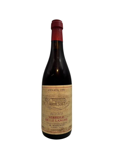 Flaske af Nebbiolo delle Langhe M. Marengo 1991 rødvin