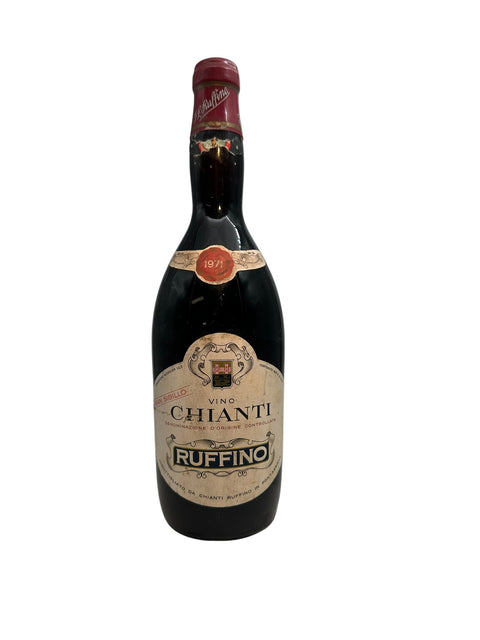 Bottle of Chianti Ruffino 1971 with classic label