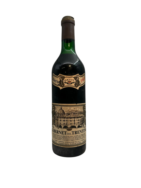Fles Cabernet del Trentino Cavit 1967 rode wijn