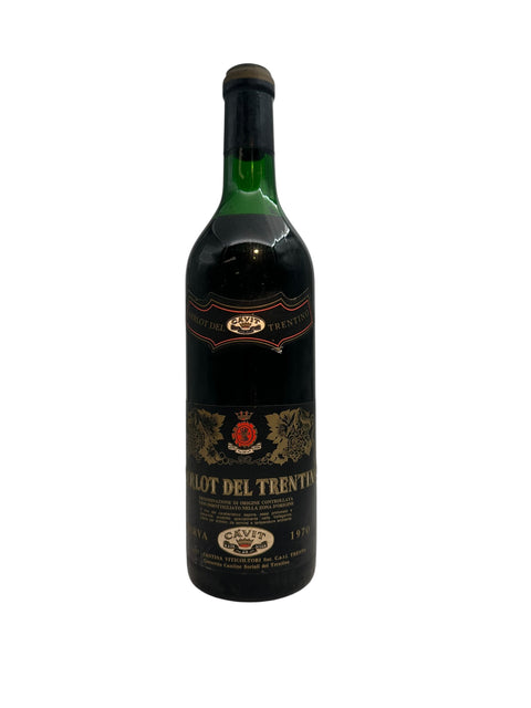 Fles Merlot del Trentino Cavit 1970 rode wijn