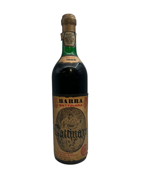 Fles rode wijn Gattinara Barra 1968