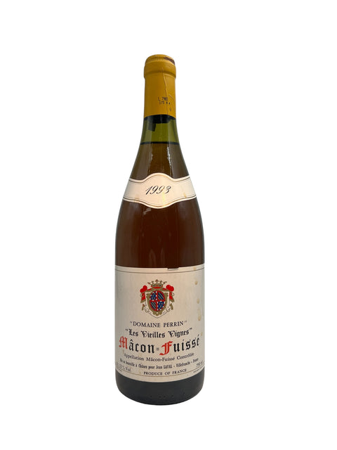 Fles Mâcon-Fuissé Domaine Perrin witte wijn uit 1993
