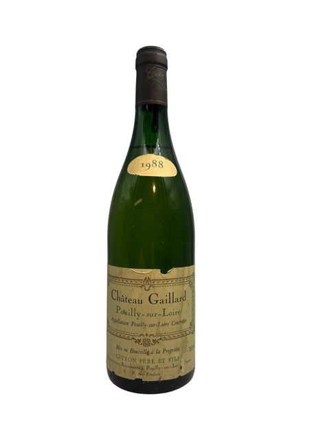 Fles witte wijn van Château Gaillard Pouilly-sur-Loire 1988