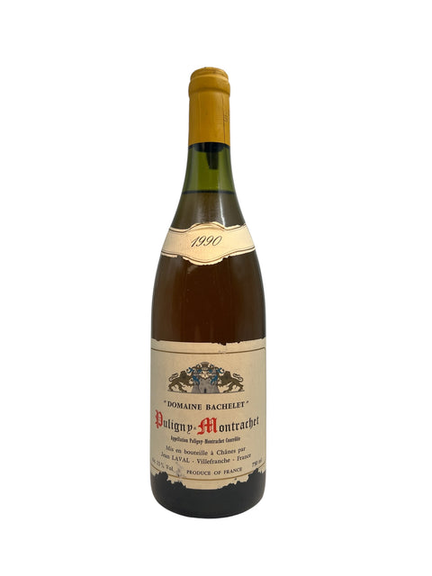 Fles Puligny-Montrachet Domaine Bachelet 1990 witte wijn
