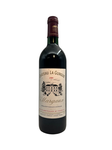 Fles rode wijn Margaux Chateau La Gurgue 1989