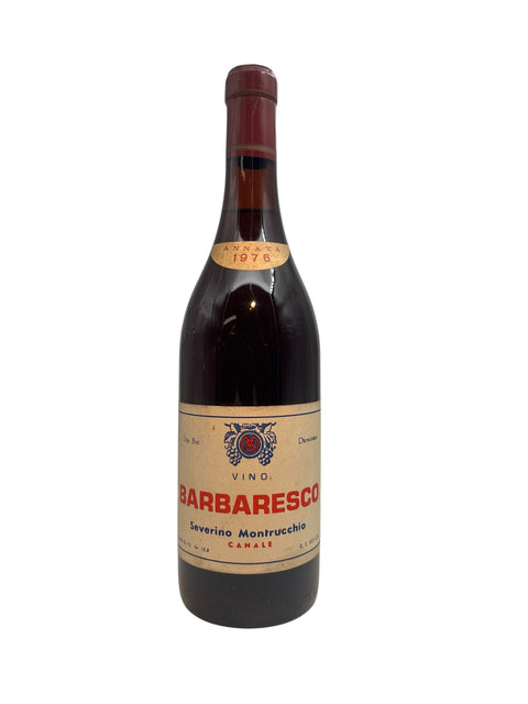 Bottle of Barbaresco Severino Montrucchio 1976 red wine