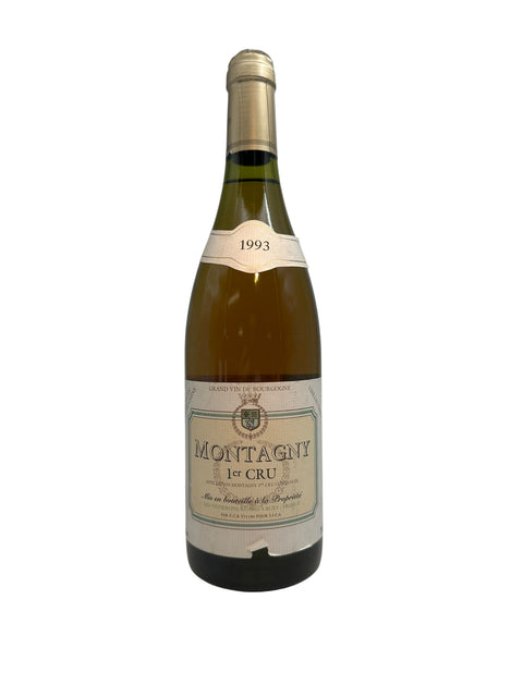 Bottle of Montagny 1er Cru 1993 white wine from Burgundy
