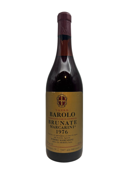 Bottle of Barolo Marcarini 1976 red wine