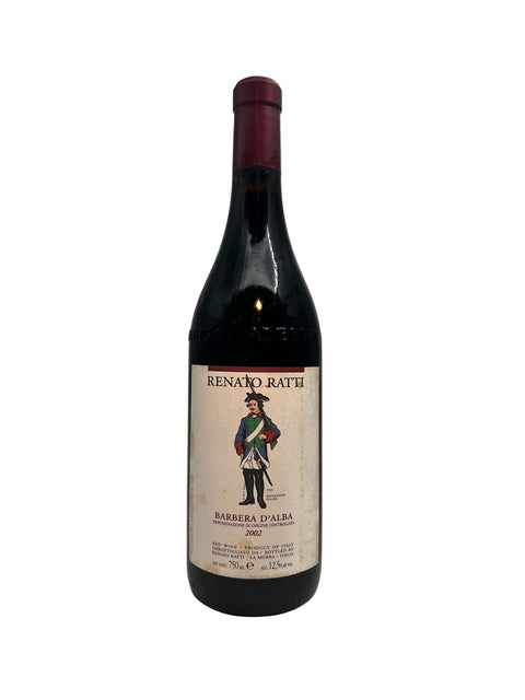 Bottle of Barbera d'Alba Renato Ratti 2002 red wine