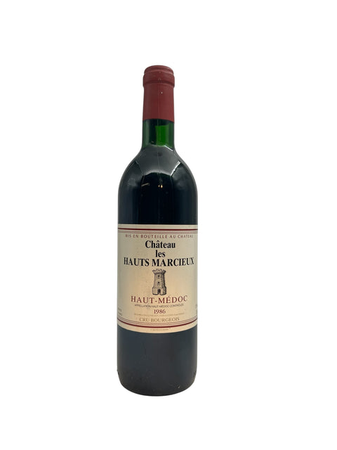 Bottle of Château les Hauts Marcieux 1986 red wine