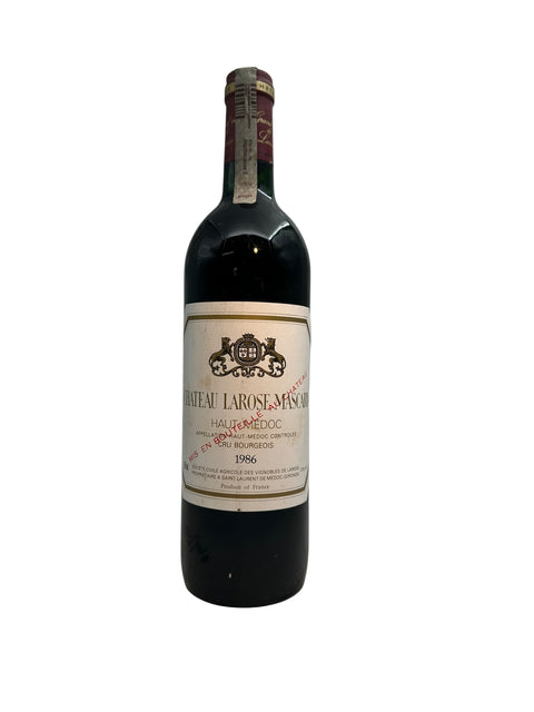 Flaska Chateau Larose Trintaudon rött vin från 1986