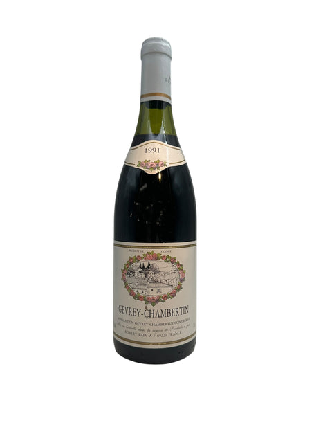 Flaska med Gevrey-Chambertin Robert Pain 1991