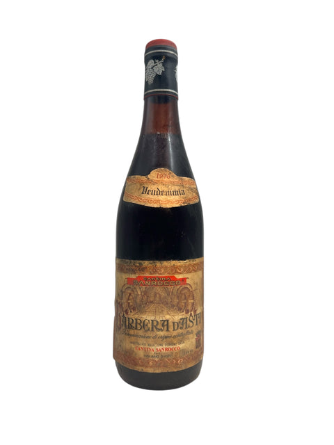 Barbera d'Asti Cantina San Rocco årgång 1978 vinflaska