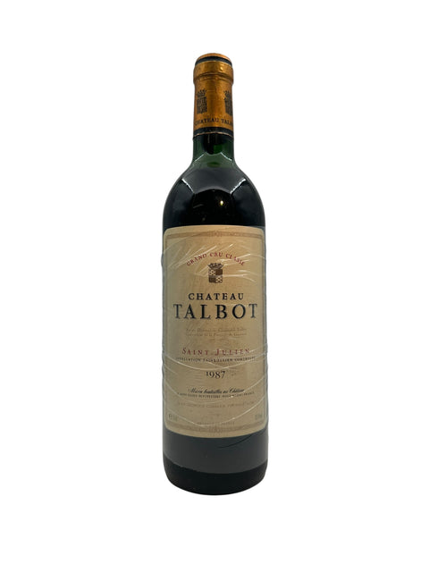 Fles rode wijn Chateau Talbot 1987
