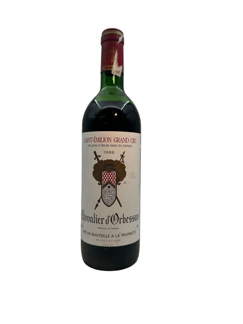 Fles Chevalier d'Orbesson Saint-Émilion Grand Cru 1986