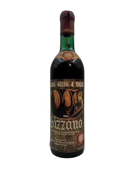 Fles rode wijn Gizzano Albare Guido 1962