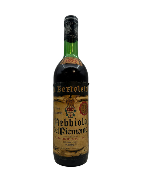 Bottle of Nebbiolo del Piemonte Berteletti 1977 with label