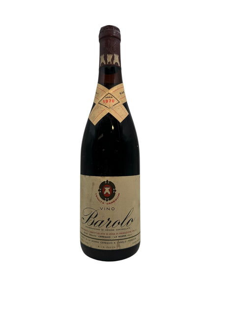 Flaska Barolo Tenuta Cerequio rött vin från 1970