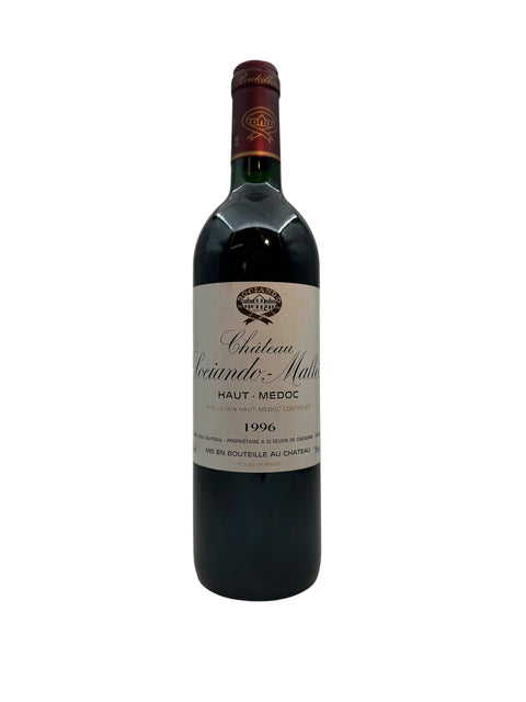 Château Sociando Mallet 1996 flaska, franskt rött vin från Haut-Médoc