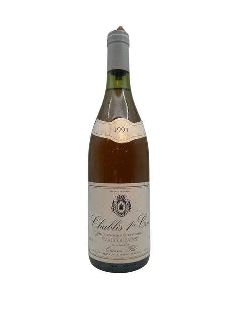 Bottle of Chablis Vaucoupin Quinson Fils 1991