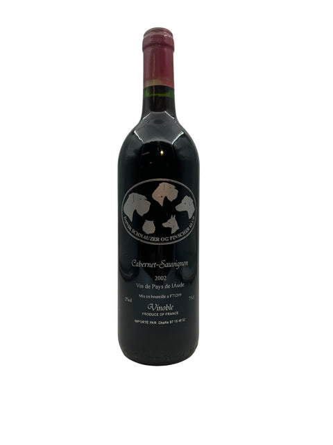 Bouteille de vin rouge Cabernet-Sauvignon Vinoble 2002