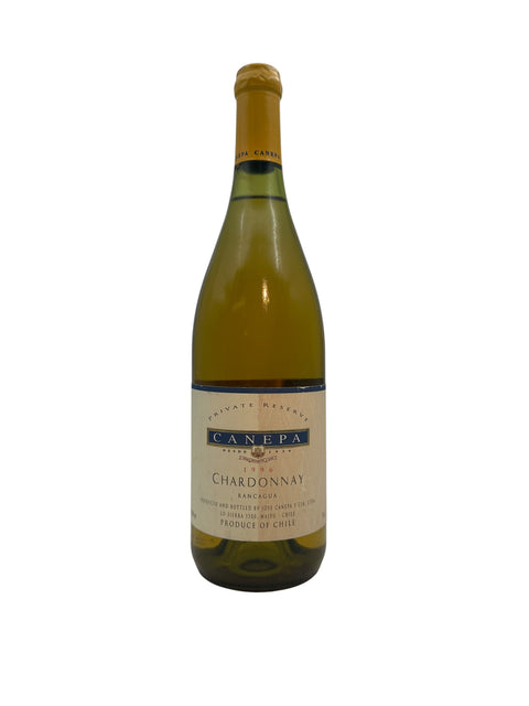 Bouteille de vin blanc Chardonnay Canepa 1996