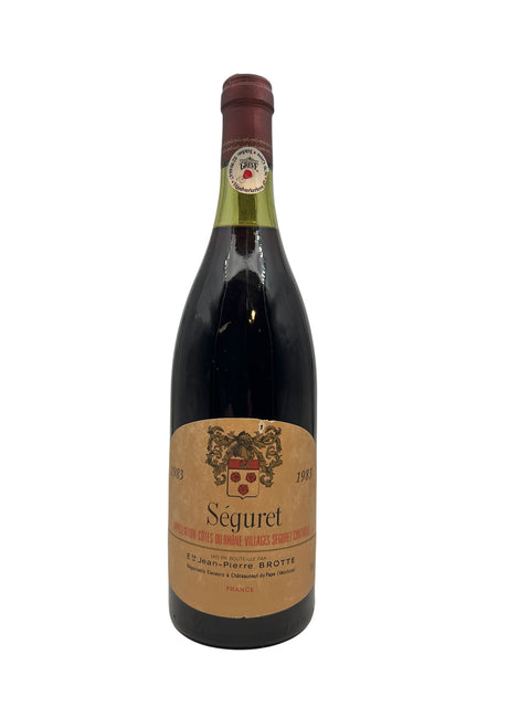 Bottle of Séguret Jean-Pierre Brotte 1983 red wine