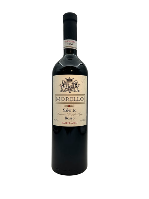 Bottle of Morello Salento 2006 red wine