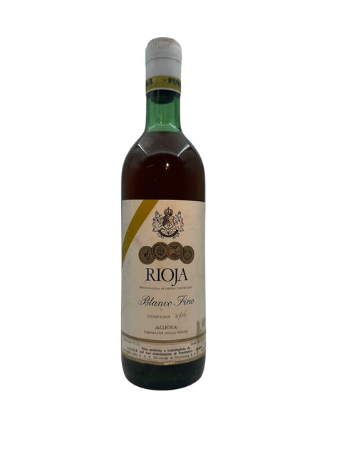 Flaske af Blanco Fino Agesa 1966 fra Rioja