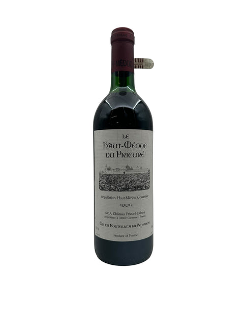 Flaske af Haut-Médoc du Prieuré 1990 rødvin