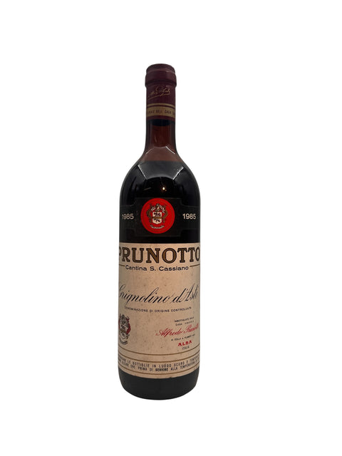 Flaske Grignolino d'Asti Prunotto 1985 rødvin