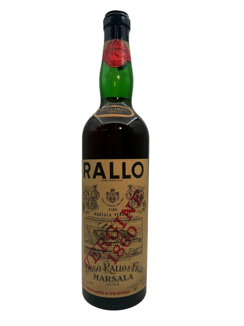 Diego Rallo Marsala vinflaske fra 1860'etiket